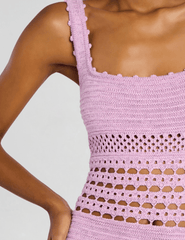 Retrofête - Retrofête Avril Crochet Midi Dress - Buy Online