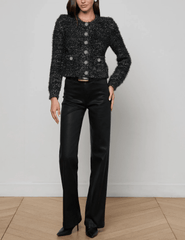 L'AGENCE L'Agence Una Knit Metallic Cardigan