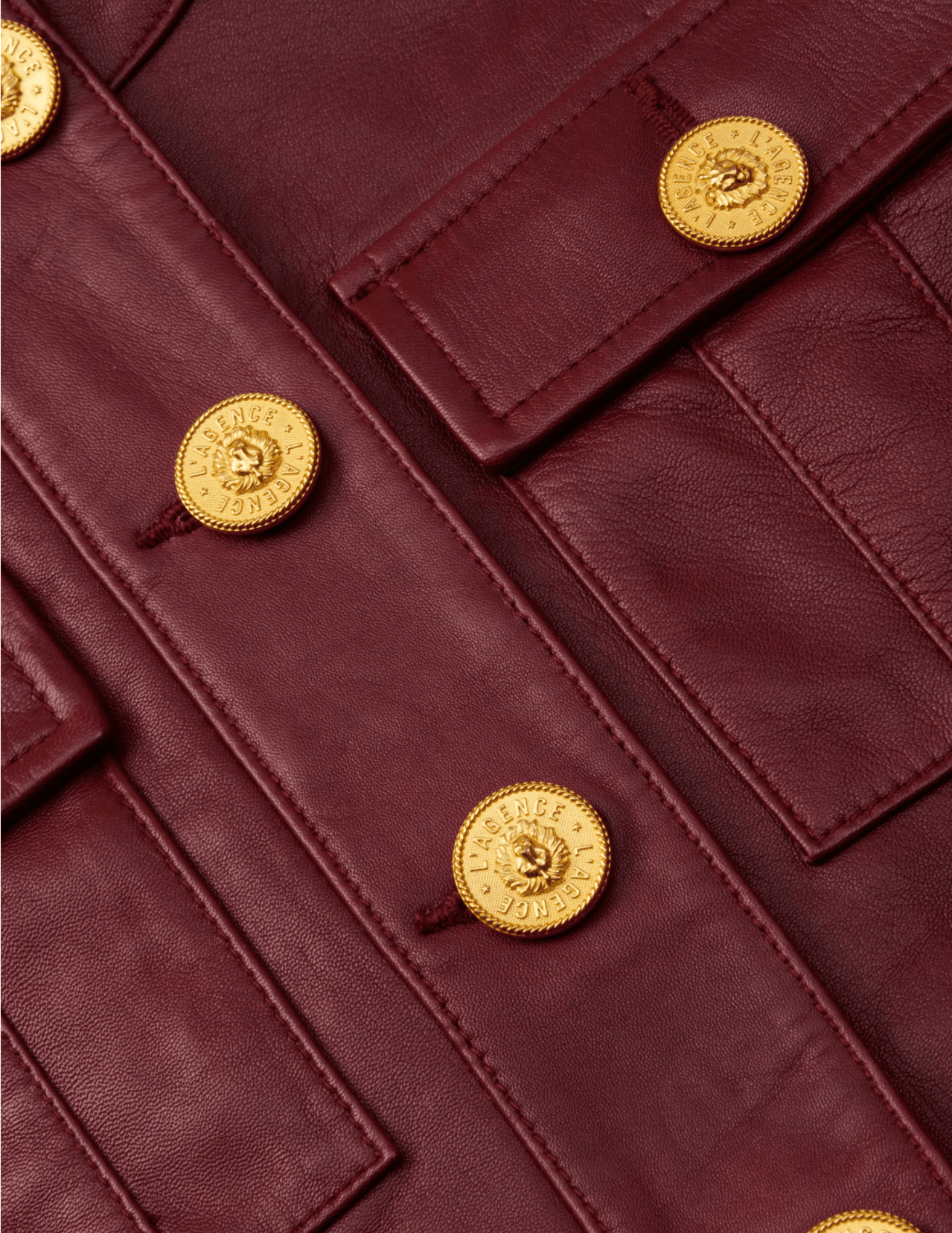 L'Agence - L'AGENCE Deidra Collarless Leather Jacket - Buy Online