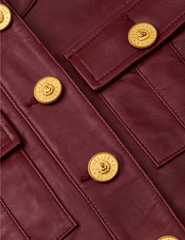 L'Agence - L'AGENCE Deidra Collarless Leather Jacket - Buy Online