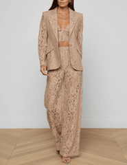 L'Agence - PRE-ORDER-L'AGENCE Chamberlain Lace Blazer in Cappuccino - Buy Online