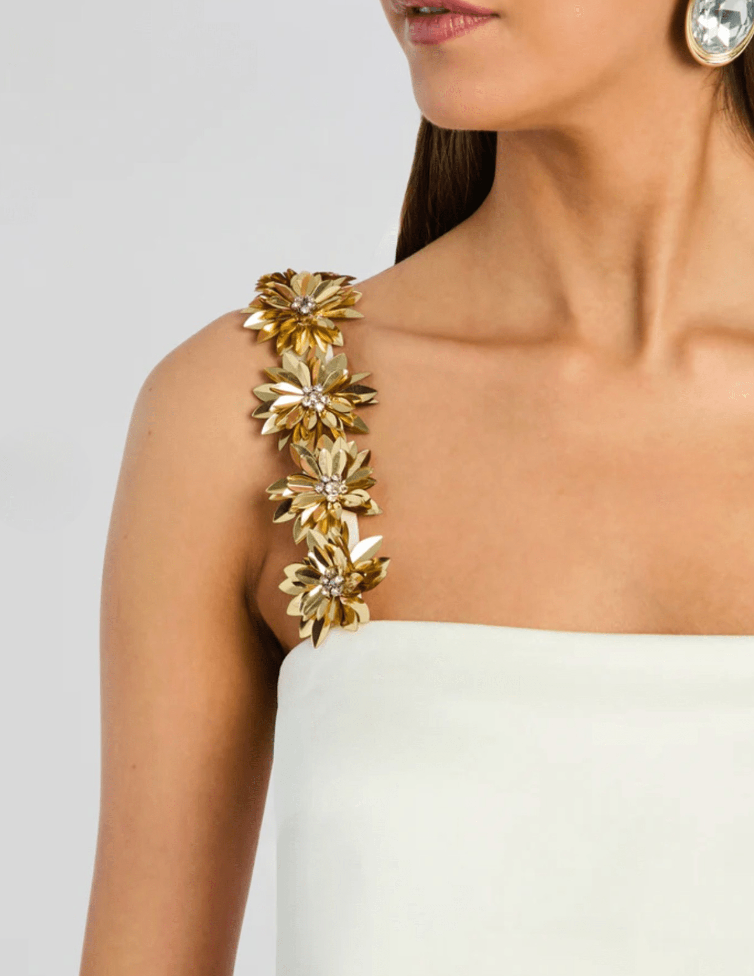 Retrofête - Retrofête Sinead Embellished Bandeau Top in Cream - Buy Online