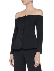 L'Agence Alice Off-Shoulder Blazer