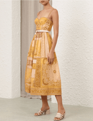 PRE-ORDER-Zimmermann Lucky Corset Midi Dress