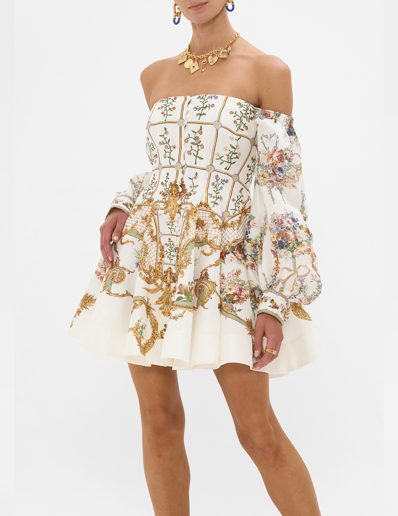 camilla off shoulder dress Shop Leo Lin's Camilla Off Shoulder Maxi Dress in Green