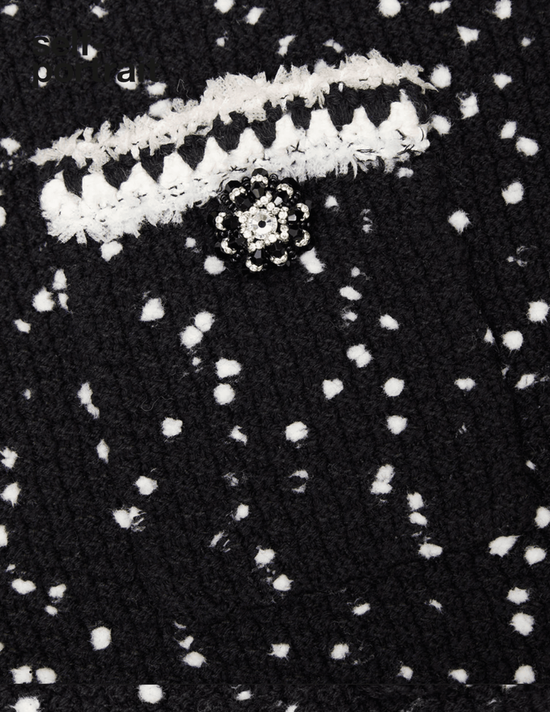 Self-Portrait Embellished Knit Mini Skirt