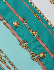 PRE-ORDER-L'AGENCE Wrena Cover-Up Shirt Dress in Light Sage Belt Stripe