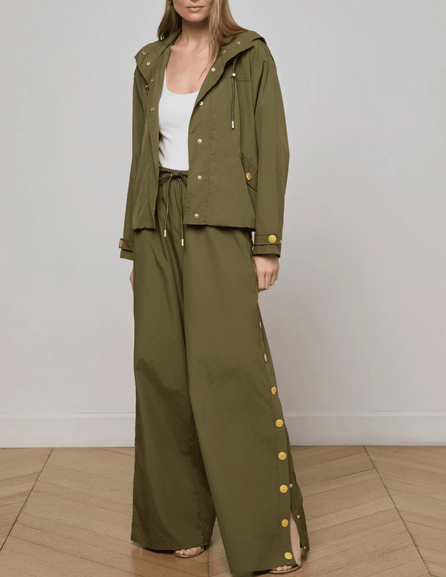 L'Agence - L'AGENCE Valkyrie Wide Leg Snap Pants - Buy Online