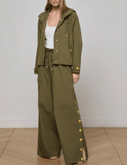 L'Agence - L'AGENCE Valkyrie Wide Leg Snap Pants - Buy Online
