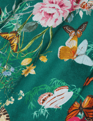 L'Agence - PRE-ORDER-L'AGENCE Sayla Silk Maxi Dress in Bottle Green Multi Charonda Butterfly - Buy Online