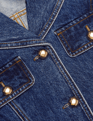 Self-Portrait - PRE-ORDER-Self-Portrait Denim Flared Mini Dress - Buy Online