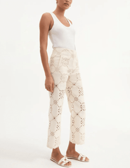 PRE-ORDER- Veronica Beard Dova Eyelet Denim Pant