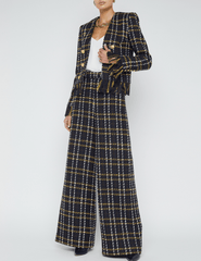 L'Agence Pilar Tweed Wide Leg Pant