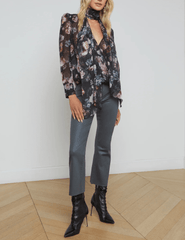 L'Agence Cambria Tie Neck Blouse