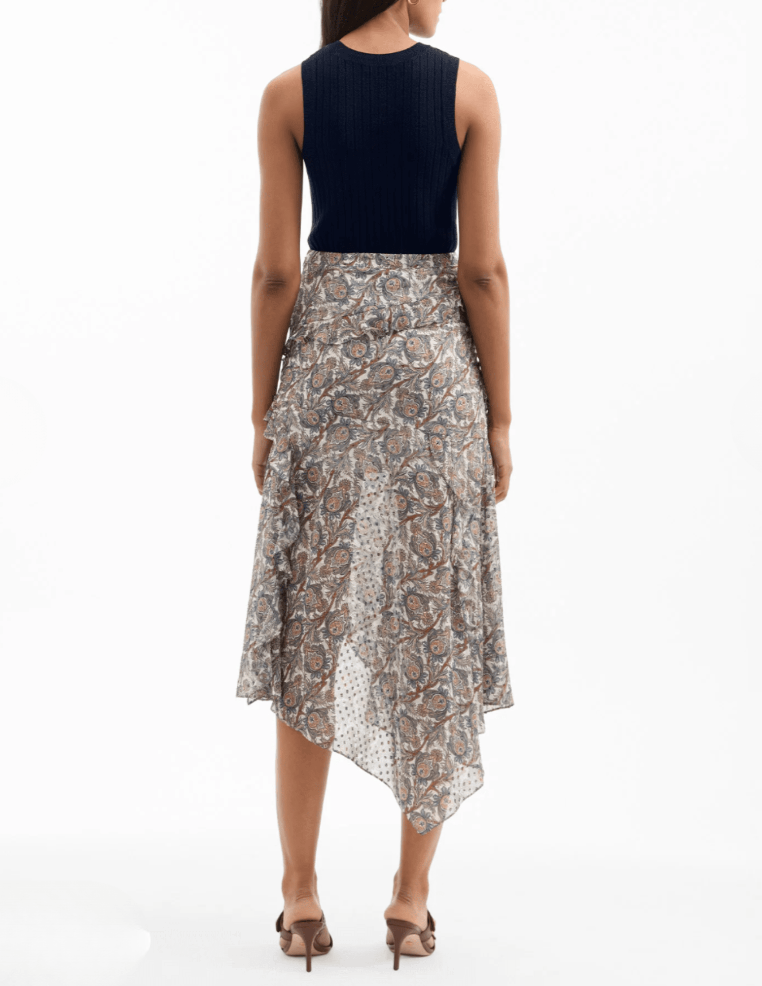 Veronica Beard - PRE-ORDER-Veronica Beard Eleonora Asymmetrical Midi Skirt - Buy Online