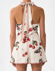 Camilla - PRE-ORDER-Camilla Button Front Halter Playsuit - Buy Online