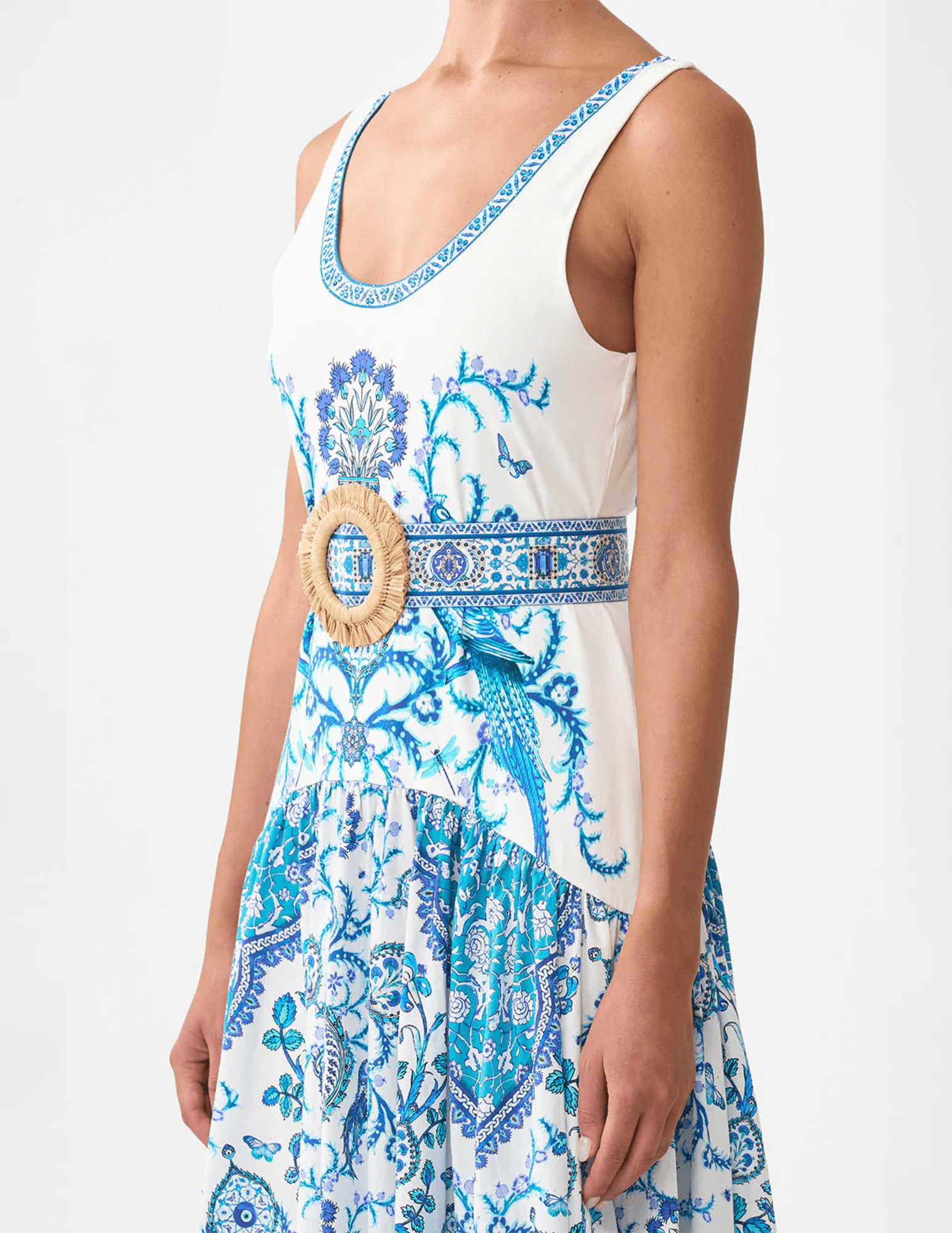 Camilla - PRE-ORDER-Camilla Jersey Tank Dress With Contrast Skirt - Buy Online