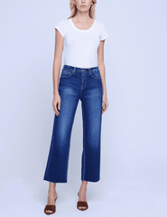 L'Agence Wanda High Rise Cropped Wide Leg Jean