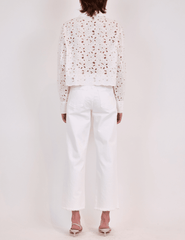 Simkhai Penelope Eyelet Long Sleeve Blouse