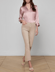 L'Agence - L'AGENCE Kendra High Rise Crop Flare Jean in Biscuit - Buy Online