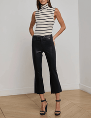 L'Agence - L’AGENCE Kendra Coated Cropped Jeans In Metro Coated - Buy Online