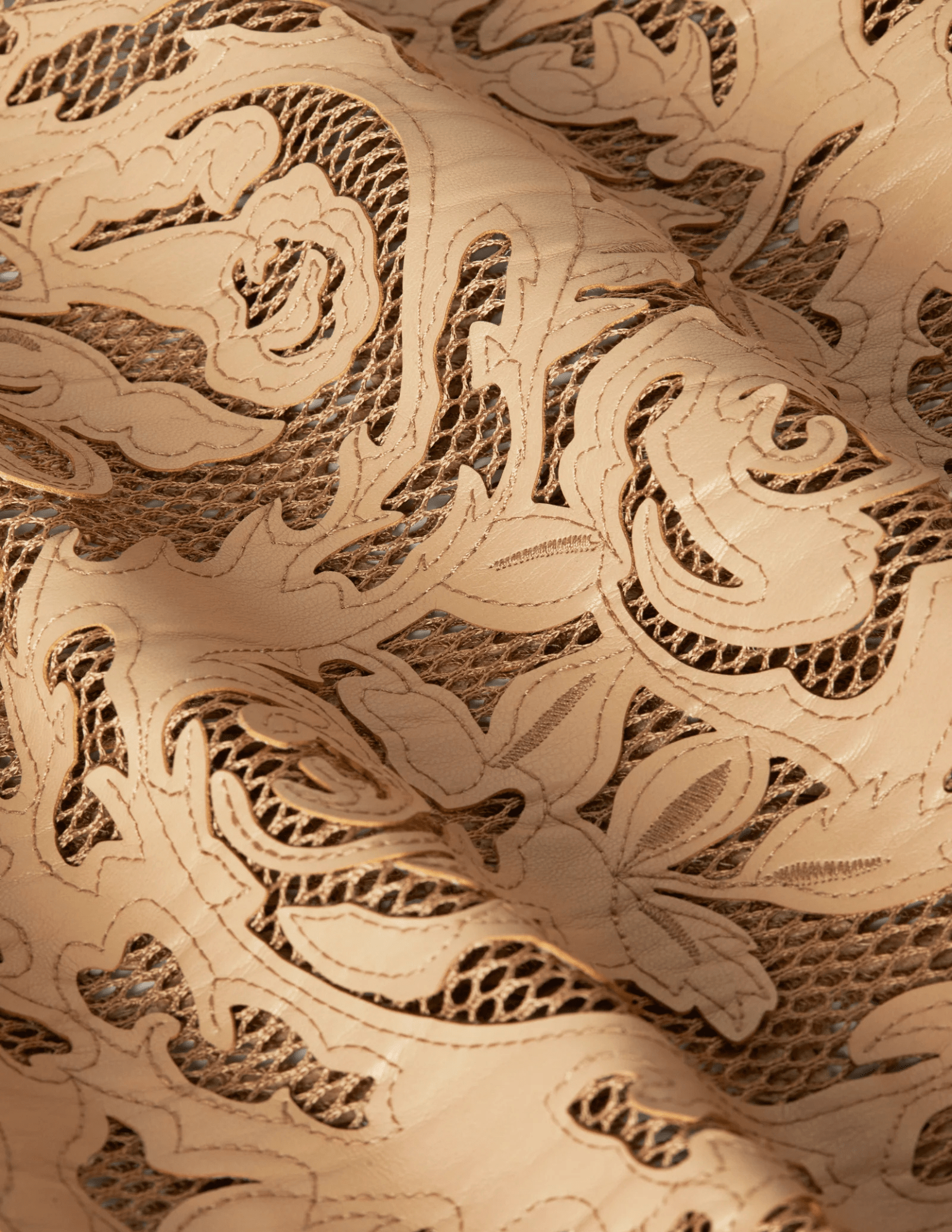 L'Agence Kazuko Laser-Cut Vegan Leather Midi Dress