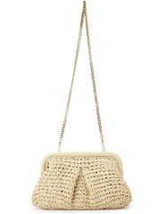 PRE-ORDER-St. Barths La Robe August Straw Pouch Clutch