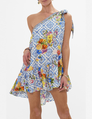 PRE-ORDER-Camilla Tie One Shoulder Mini Dress