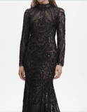 Self-Portrait Paisley Sequin Midi Dress