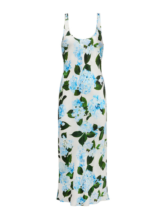 L'Agence Akiya Scoop Neck Midi Dress