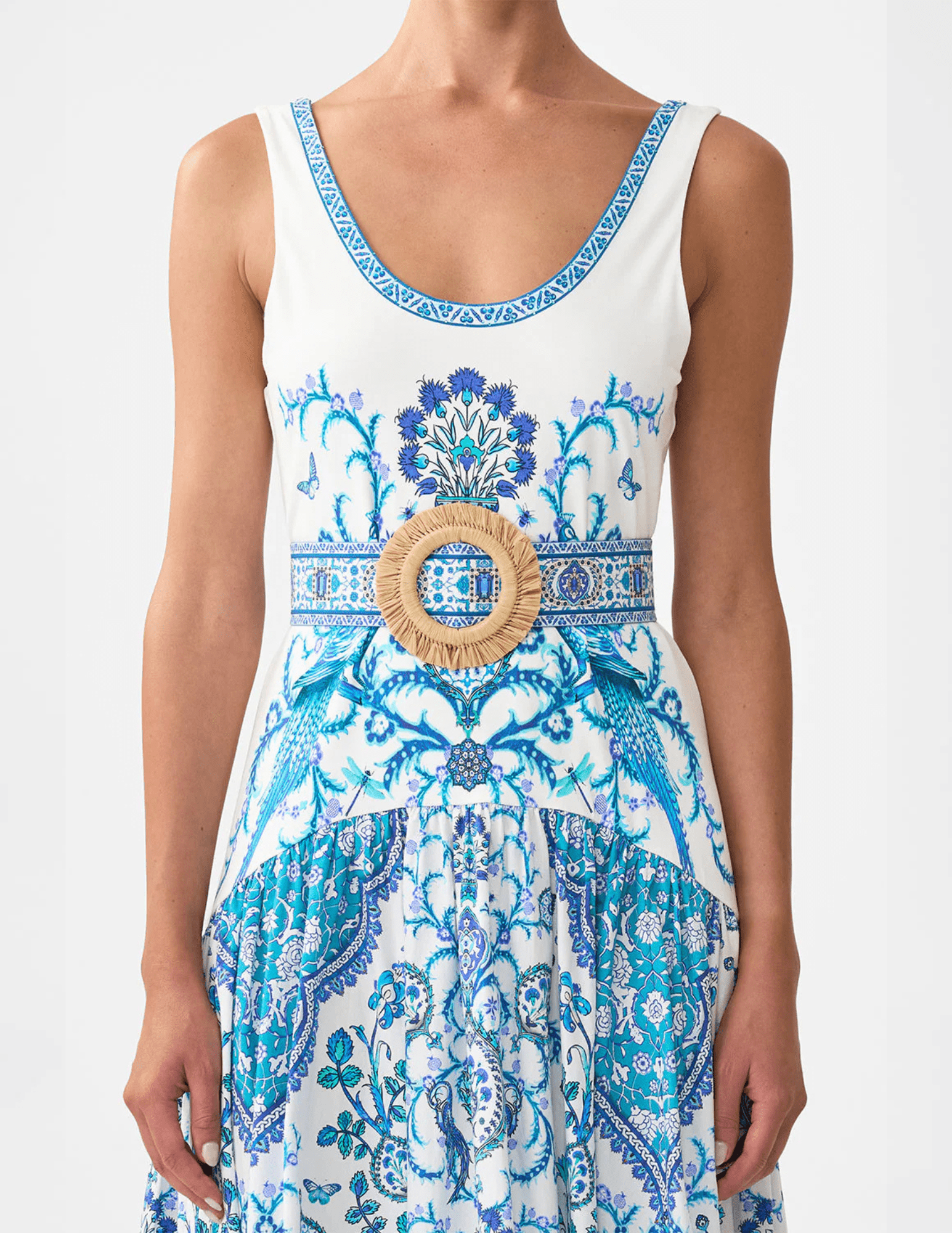 Camilla - PRE-ORDER-Camilla Jersey Tank Dress With Contrast Skirt - Buy Online