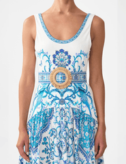 Camilla - PRE-ORDER-Camilla Jersey Tank Dress With Contrast Skirt - Buy Online