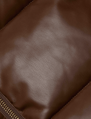 L'Agence - PRE-ORDER-L'AGENCE Larsen Vegan Leather Puffer Jacket in Carafe Brown - Buy Online