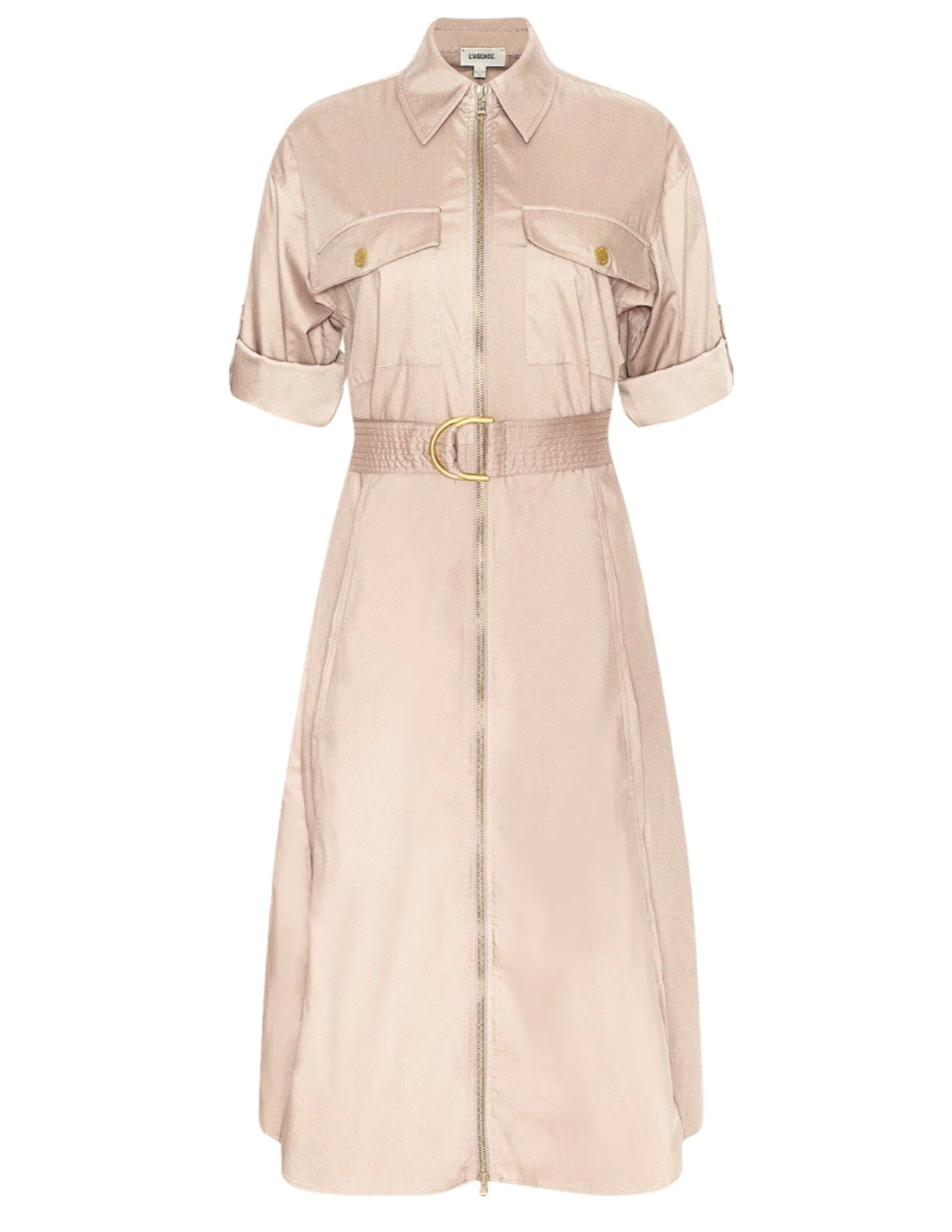 L'AGENCE Callen Midi Shirt Dress
