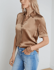 L'Agence Ellah Short Sleeve Blouse