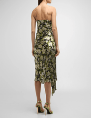 Alice + Olivia Shawna Asymmetrical Slip Dress