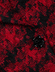 PRE-ORDER-L'AGENCE Kaisley Tweed Blazer in Red Black Houndstooth