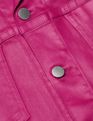 PRE-ORDER-L'AGENCE Janelle Slim Raw Coated Jacket in Pink Coated