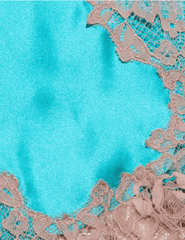 PRE-ORDER-L'AGENCE Tico Silk Lace Skirt in Cyan & Cappuccino