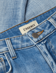 L'Agence - L'AGENCE Kendra High Rise Crop Flare Jean in Dry Ice - Buy Online