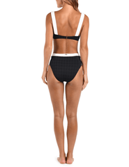 PRE-ORDER-L'Agence Vanessa Color-Block High Waisted Bikini Bottom