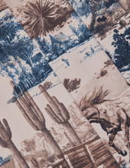 L'Agence - PRE-ORDER-L'AGENCE Nova Pleated Wide Leg Pant in Tan Multi Western Toile - Buy Online