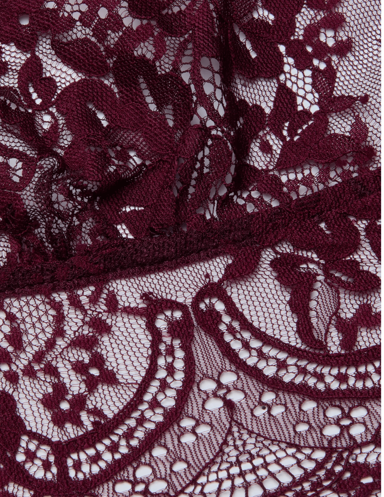 L'Agence - PRE-ORDER-L'AGENCE Aislin Lace Bralette Top in Dark Port - Buy Online