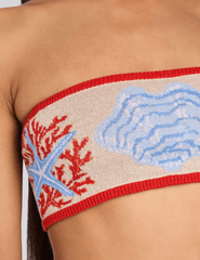 Retrofête Aralyn Jacquard Knit Bandeau in Sand Multi