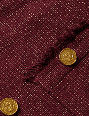 L'AGENCE Sylvia Collared Fringe Hem Jacket