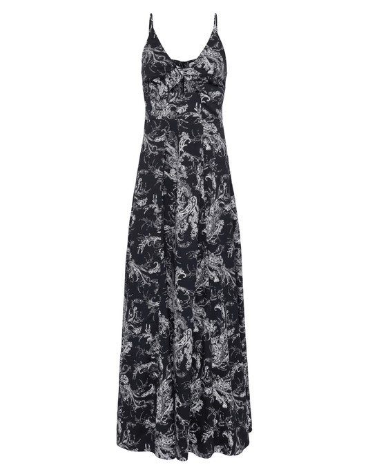 L'Agence Porter Twisted Front Maxi Dress