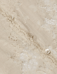 L'Agence - PRE-ORDER-L'AGENCE Anita Lace Cropped Blouse in Champagne - Buy Online