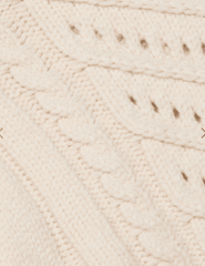 L'AGENCE Storm Cable Knit Sweater in Ivory Gold