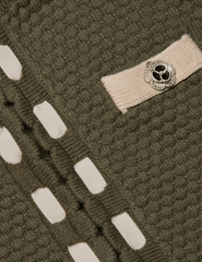 L'AGENCE Astor Contrast Trim Cardigan in Army Biscuit