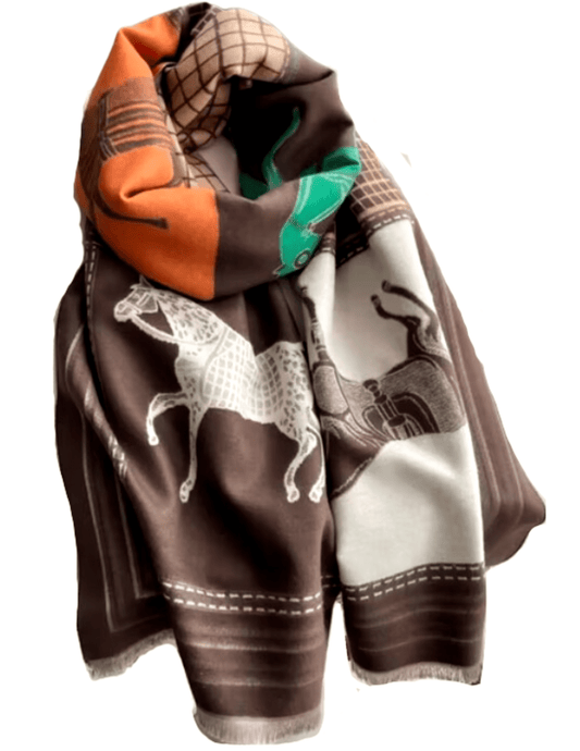 Austin Blaze Equestrian Cashmere Scarf